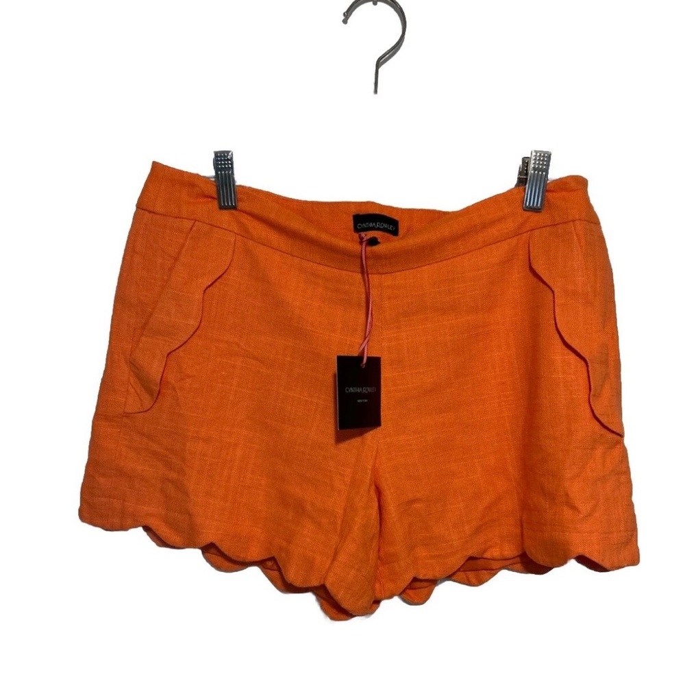 Cynthia Rowley Bright Orange High Waist Shorts nwt
